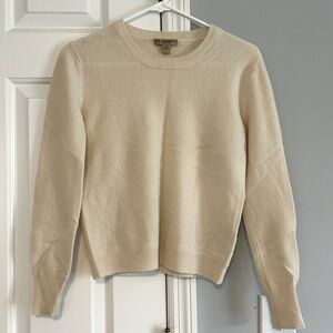 Burberry Brit cream sweater with elbow pads